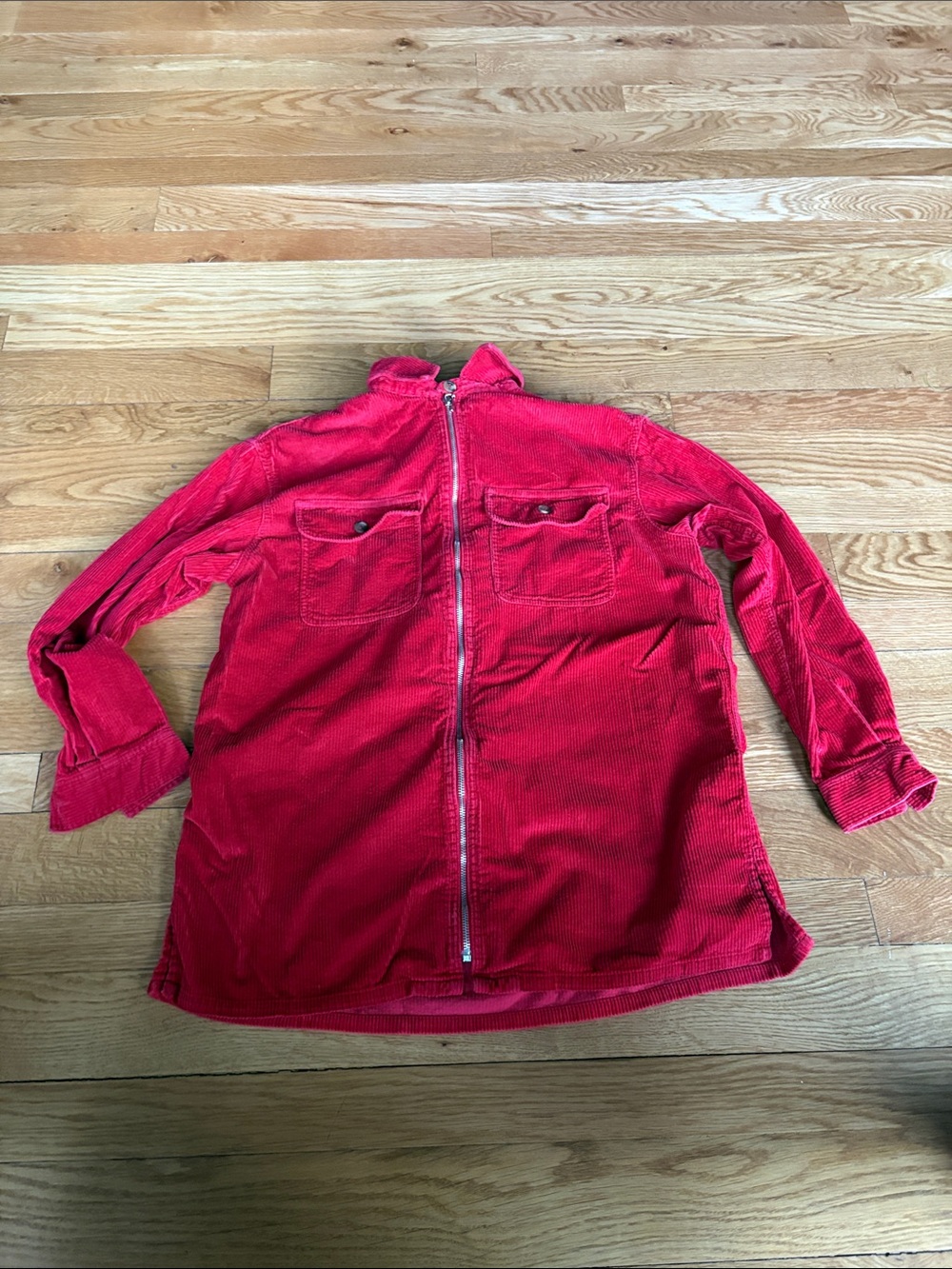Jones New York Sport Red Corduroy Zip Jacket